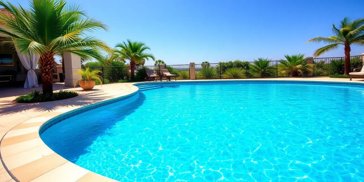 Beautiful sparkling swimming pool